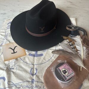 Yellowstone black cowboy hat. Influencer YS season 5 gift. Not sold in stores!